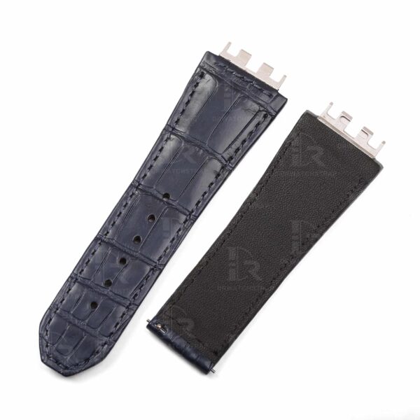 Buy Custom Hublot Big Bang 440 MECA 10 – 614 Dark Blue alligator leather quick release watch band one click straps (2)