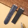 Buy Custom Hublot Big Bang 440 MECA 10 – 614 Dark Blue alligator leather quick release watch band one click straps
