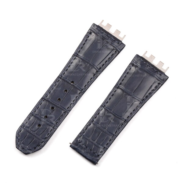 Buy Custom Hublot Big Bang 440 MECA 10 – 614 Dark Blue leather quick release watchband one click straps (1)