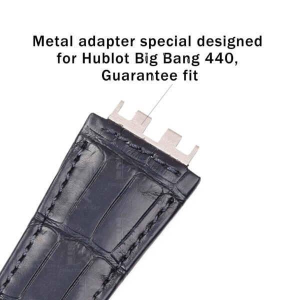 Buy Custom Hublot Big Bang 440 MECA 10 – 614 Dark Blue leather quick release watchbands one click straps (3)