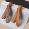Custom handmade replacement brown calfskin leather watch bands 18mm 20mm for Omega Seamaster straps, Speedmaster leather strap