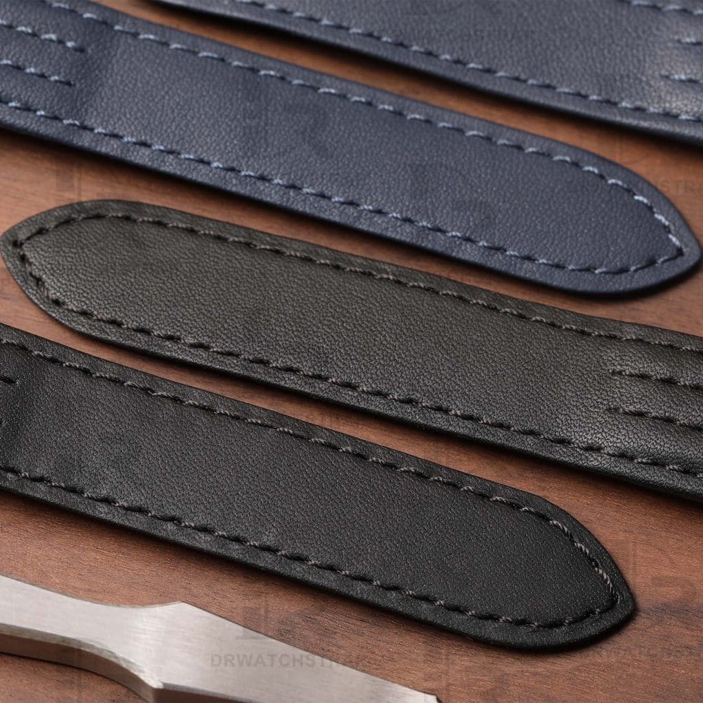 Custom replacement best quality Cartier Roadster 2510 xl black calfskin calf leather strap for Cartier Roadster Chronograph non Chronograph XL 2510 3405 19mm 20mm mens and womens luxury watches (3)