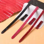 Custom handmade round-sclae double wrap leather straps for Hermes watchband