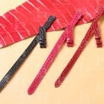 Custom handmade round-sclae double wrap leather straps for Hermes watchband