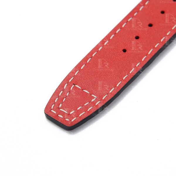 Waterproof red buttom - Custom OEM best quality American Alligator black Belly-scale leather replacement IWC Big Pilot watch strap and watch band online - Shop the high-end straps and watchbands at a low price 22mm with rivets