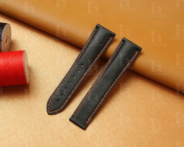 Replacement best Omega Speedmaster straps 18mm 20mm for sale Omega watch leather strap online with the best quality calfskin material of watch band replacement for Omega Speedmaster Seamaster Planet Ocean watches