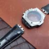 Handmade black leather strap replacement for Hublot big bang meca 10