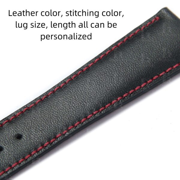 Best quality handmade OEM premium black calfskin replacement Tudor leather strap and watch band with red linning for Black Bay 58 41 GMT Heritage luxury watches 20mm 22mm 24mm online at a low price - Shop the premium watchs traps and watchbands online