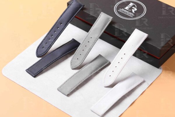 Handmade custom nylon straps for Omega Speedmaster Seamaster watchbands Custom nylon best Omega Speedmaster aftermarket straps 18mm 20mm handmade black canvas - Omega Seamaster watch band replacement online at a discount price aftermarket watch strap
