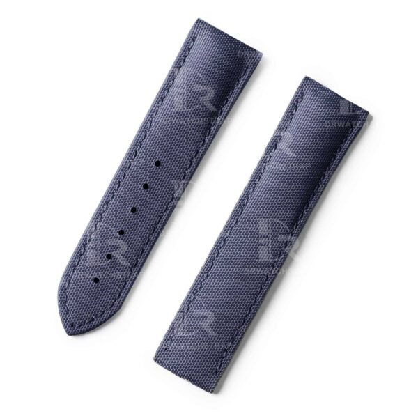 Custom replacement nylon watch strap for Omega Speedmaster Seamaster bands Custom nylon best Omega Speedmaster aftermarket straps 18mm 20mm handmade blue canvas - Omega Seamaster watch band replacement online at a discount price aftermarket watch strap