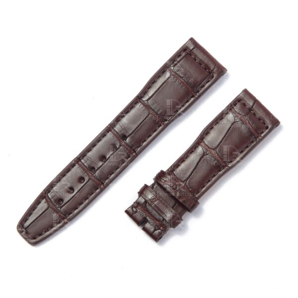 Custom best quality handmade brown alligator crocodile 20mm 21mm leather IWC watch straps and watch bands replacement for IWC Pilot's watch Mark XVIII Chronograph - shop the grade A crocodile leather watchbands online