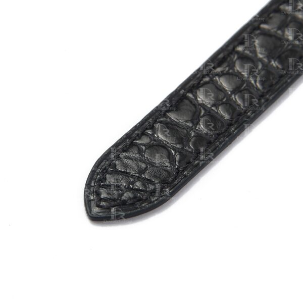 The genuine best quality OEM handmade Grade A level American Alligator Crocodile black roubd-scale Cartier leather watch strap and watch band replacement for Cartier Ballon Bleu de luxyry watches online - Shop the OEM custom straps and watchbands from dr watchstrap at a low price