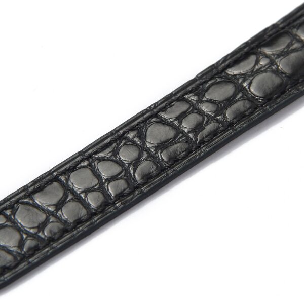 The genuine best quality OEM handmade Grade A level American Alligator Crocodile black roubd-scale Cartier leather watch strap and watch band replacement for Cartier Ballon Bleu de luxyry watches online - Shop the OEM custom straps and watchbands from dr watchstrap at a low price