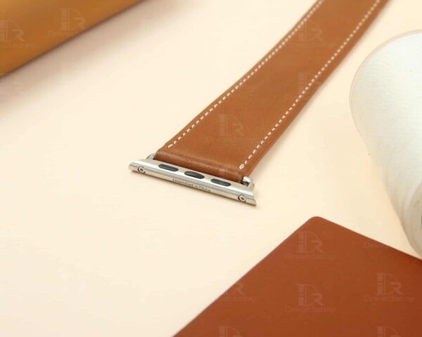 double wrap handmade brown leather watch strap oem apple watch