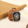 double loop handmade brown leather watch strap oem apple watch