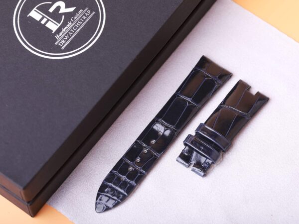 Blue alligator leather watchband for Breguet Reine de Naples for sale 17mm