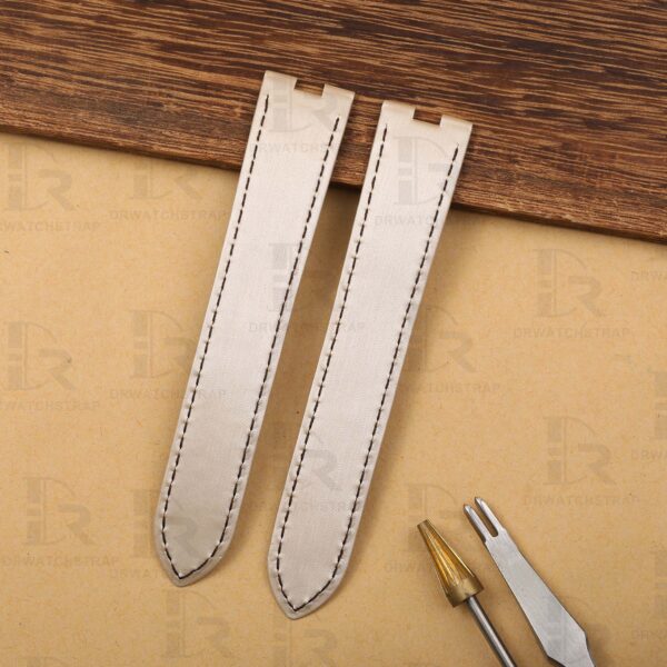 Buy Replacement Cartier Baignoire watch bands satin strap Vanilla handmade custom