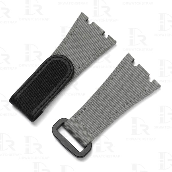 Buy custom Audemars Piguet Royal Oak Offshore Grey straps Velcro watch band Canvas handmade for sale Buy custom Audemars Piguet Royal Oak Offshore Grey straps Velcro watch band Canvas handmade for sale