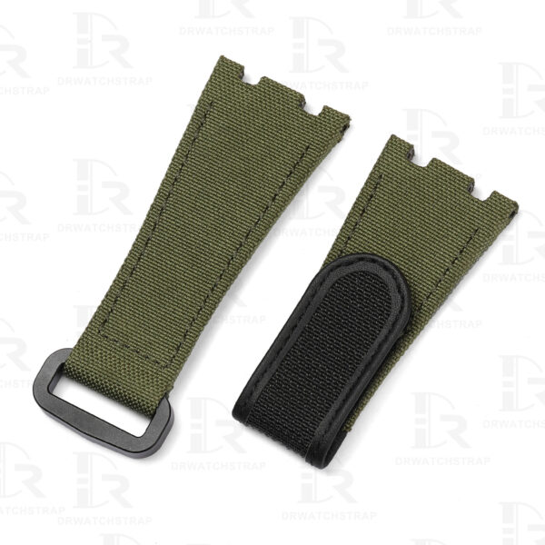 Buy custom Audemars Piguet Royal Oak Offshore Oliver Green straps Velcro watch band Canvas handmade for sale Buy custom Audemars Piguet Royal Oak Offshore Oliver Green straps Velcro watch band Canvas handmade for sale