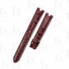 Buy custom Vintage Cartier Vendome Must De High gloss Burgundy red leather watch band 14mm 16mm replacement strap for sale