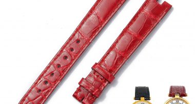 Genuine best quality American Alligator Red custom handmade replacement Cartier leather strap and watch band for Cartier Vendome Must De watch online - Shop the premium High-end crocodile material straps & watchbands from dr Watchstrap at a low price