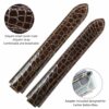 Genuine Grade A round-scale brown alligator crocodile leather strap and watch band replacement for Cartier Ballon Bleu 33mm 36mm 43mm mens and women's luxury watches - 100% handmade aftermarket watch bands and straps online from dr Watchstrap at a low price