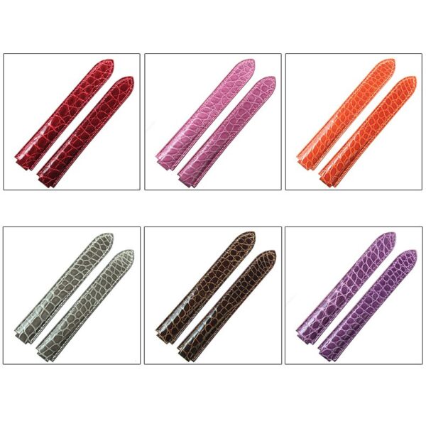 Genuine Grade A round-scale Brown Pink Grey Red Purple Black alligator crocodile leather strap and watch band replacement for Cartier Ballon Bleu 33mm 36mm 43mm mens and women's luxury watches - 100% handmade aftermarket watch bands and straps online from dr Watchstrap at a low price
