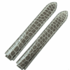 Genuine Grade A round scale Grey alligator crocodile leather strap and watch band replacement for Cartier Ballon Bleu 33mm 36mm 43mm mens and womens luxury watches handmade aftermarket watch bands and straps