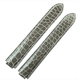 Genuine Grade A round scale Grey alligator crocodile leather strap and watch band replacement for Cartier Ballon Bleu 33mm 36mm 43mm mens and womens luxury watches handmade aftermarket watch bands and straps