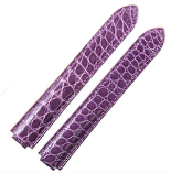 Genuine Grade A round scale Purple alligator crocodile leather strap and watch band replacement for Cartier Ballon Bleu 33mm 36mm 43mm mens and womens luxury watches handmade aftermarket watch bands and straps