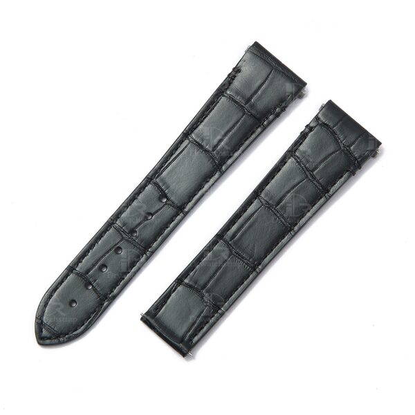 New Cartier de Santos watch Medium Large Quickswitch black alligator Cartier Santos leather watch strap replacement for sale 19mm 21mm crocodile watchband online grade A Cartier Santos strap