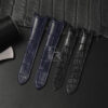 Custom Black Alligator leather watch straps for cartier pasha strap