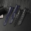 Custom Dark blue Alligator leather watch straps for cartier pasha strap (2)