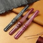 Cartier Ballon Bleu Orange Alligator leather watch band (1)