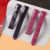 New Cartier de Santos watch Medium Large Quickswitch purple and pink alligator Cartier Santos leather watch strap replacement for sale 19mm 21mm crocodile watchband online grade A Cartier Santos strap