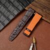 Custom replacement brown leather watch strap for IWC Big Pilot