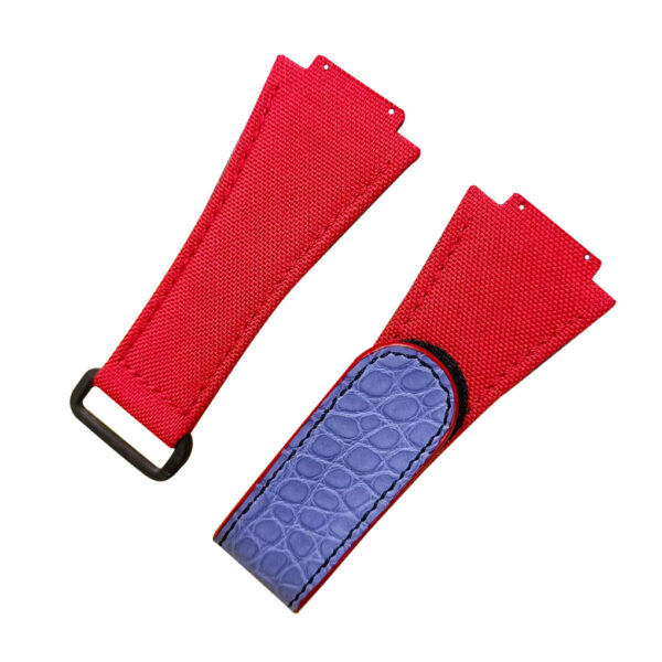 Hublot Spirit of Big Bang 601 red canvas velcro strap nylon watch band replacement