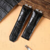 Quick Release one click black alligator leather watch strap fit for Hublot Big Bang Unico watchband