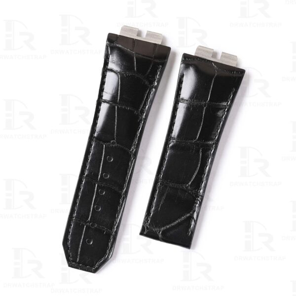Quick Release one click black alligator leather watch strap fit for Hublot Big Bang Unico watchband
