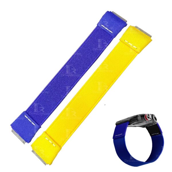 Replacement Richard Mille Elastic strap RM67 035 011 030 055 blue canvas watch band