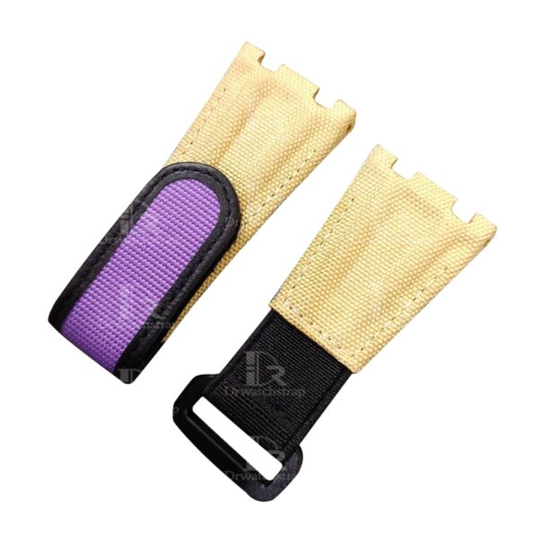 Replacement-Audemars-Piguet-Royal-Oak-offshore-strap-canvas-nylon-purple-velcro-watch-band (5) Custom Audemars Piguet Royal Oak strap canvas nylon purple velcro watch band