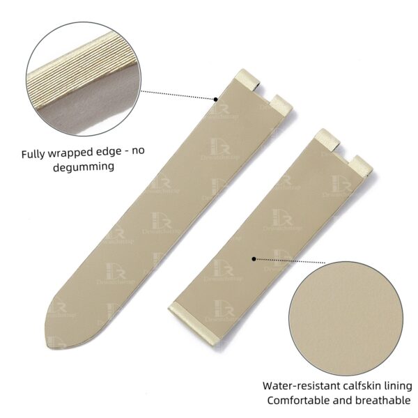 Best quality handmade OEM satin material Vanilla Black watch strap and watch band replacement for cartier baignoire ladies watch online - Shop the high-end quality straps and watch bands from DR Watchstrap for sale at a low price