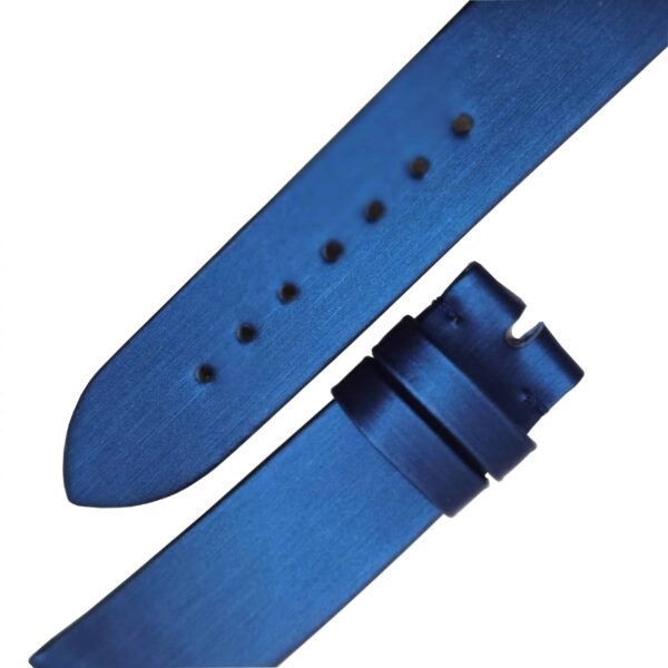 Premium Omega watch strap replacement Omega Deville watch strap blue satin leather watchbands online for sale