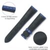 replacement Omega leather watch band 20mm blue watch strap