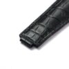 Best high-end quality alligator black Rolex leather watch straps and watch bands replacement for Rolex Submariner & Sky-Dweller luxury watches - Aftermarket watch band online for sale at a low price 20mm 21mm 22mm lug size