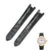 100% handmade black genuine OEM custom double-folded alligator crocodile leather strap and watch band replacement for Cartier Pasha De watches online - Shop the high-end quality Belly-scale bespoke leathr straps and watch bands online from DR Watchstrap onine at a low price