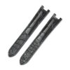 100% handmade black genuine OEM custom double-folded alligator crocodile leather strap and watch band replacement for Cartier Pasha De watches online - Shop the high-end quality Belly-scale bespoke leathr straps and watch bands online from DR Watchstrap onine at a low price