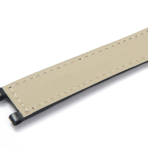 OEM black leather strap double-folded for Cartier Pasha De