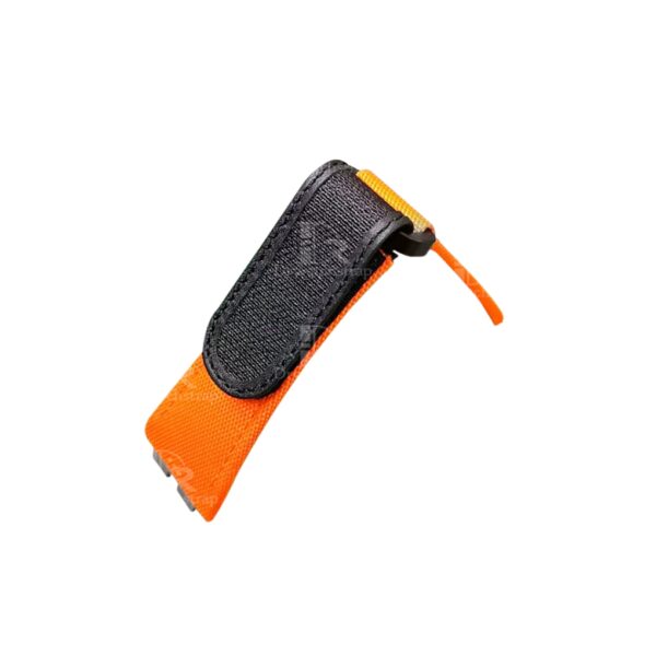 Custom canvas strap for Hublot big bang Meca 10 orange velcro watch band