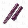 Custom Genuine Alligator purple leather strap replacement for Cartier Ballon Bleu de watch leather watch band for pin buckle